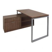 Evoke Desk with Credenza return