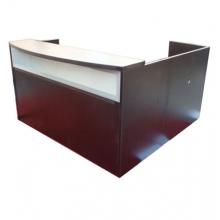 GLASS FRONT RECEPTIONIST UNIT WITH RETURN